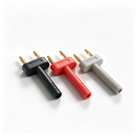 Prise de court-circuit premium pas de 10 mm, fiche banane plaquée or 2 mm, prise ABS avec trou de queue de 2 mm, trois couleurs, raccord de test électronique