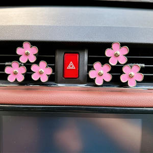 Lot de fleurs décoratives pour voiture en PVC, couleurs assorties, senteurs personnalisées, 3,3 cm, diffuseur d'air naturel pour climatisation - Product Image 6