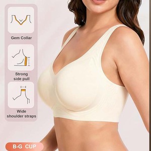 Reggiseno sportivo a gilet <span class=keywords><strong>taglie</strong></span> <span class=keywords><strong>forti</strong></span>, morbido ed elastico, monopezzo, senza cuciture, di alta qualità, senza ferretto, per il sonno, intimo da donna - Product Image 2