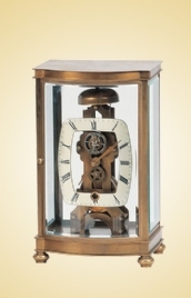Horloge de cheminée antique en laiton à affichage frontal, avec mécanisme tourbillon à pendule à <span class=keywords><strong>mercure</strong></span> et répétition des heures sur 7 jours - Product Image 2