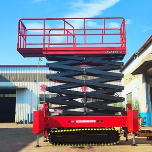 Platform Lift Gunting Hidrolik Crawler <span class=keywords><strong>Mobile</strong></span> 14m Tinggi Maksimum Baja Chrome Vanadium Tersedia Kustomisasi - Product Image 4