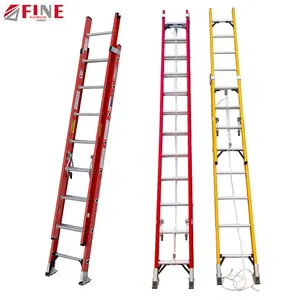 28 24 20 16 marches 12m 15 mètres de corde télescopique en fibre de verre légère Extension à deux sections Escabeau étendu - Product Image 1
