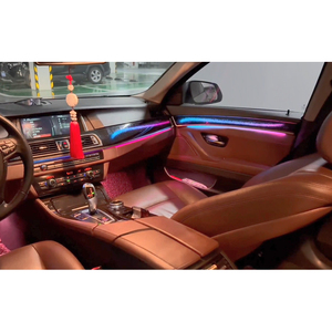 Éclairage d'ambiance intérieur de voiture à LED 64 couleurs pour BMW Série 5 (F18/F10) 2011 à 2017, accessoires de bande lumineuse d'ambiance, mise à niveau - Product Image 2