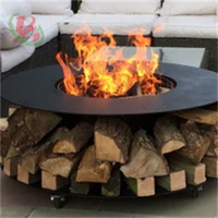 Brasero extérieur en acier Corten pour brûler du bois - Multifonctionnel, taille personnalisable