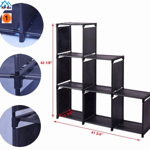 Creative Fabric Shelf Storage Bookcase Shelf Bookrack Strengthen Cabinets Kids Racks Display Stand Home Supplies
