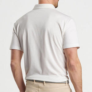 Men's Gray Short Sleeve Shirt Solid Color Knitted Cotton Casual Wear Breathable Regular Fit - Product Image 2
