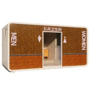 ห้องน้ำเคลื่อนที่กลางแจ้ง ดีไซน์ไม้ทันสมัย สำหรับสถานที่ท่องเที่ยว ติดตั้งง่าย - Product Image 5