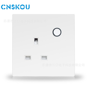 Cnskou British Standard Smart Socket 86mm Wi-Fi Tuya App Control Wall Plug With Timer Overload Protection - Product Image 1