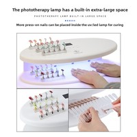 Lampe UV professionnelle portable pour manucure, séchage rapide du vernis à ongles, machine de photothérapie 256W pour ongles