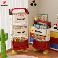 Étagères de rangement multi-niveaux XinHang pour la maison, grande capacité, étagères de rangement pour jouets, livres, chariot de rangement pour collations de dessin animé
