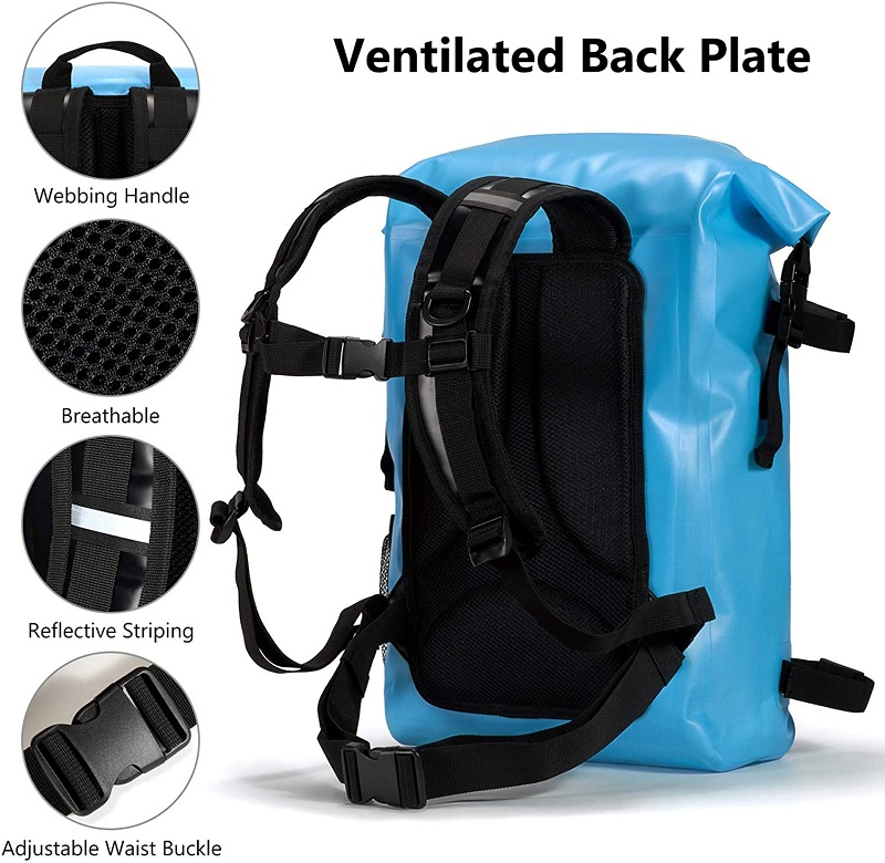 New Stylish PVC Dry Bags Tarpaulin IPX6 Waterproof Backpack With Roll-Top Closure