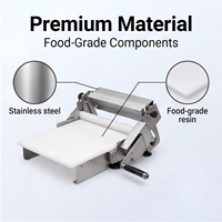 Laminoir à pâte manuel à manivelle pour boulangerie, pour pâte à pain, nouveau, facile à utiliser, commercial, pour pâtisserie en couches