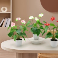 Plante artificielle de lys calla rose, décoration moderne, respectueuse de l'environnement, simulation réaliste au toucher, bonsaï DIY pour mariage, fête, spectacle