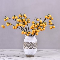 Kunstmatige kersentomaten tak 68cm, nep tomatenstoot met 11 vruchten voor thuis, kantoor, hotel, bruiloft, vaasdecoratie, groothandel
