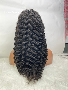 Perruques en <span class=keywords><strong>cheveux</strong></span> humains à boucles longues et lisses, avec dentelle frontale 13*4, pour femmes, vente en gros - Product Image 2