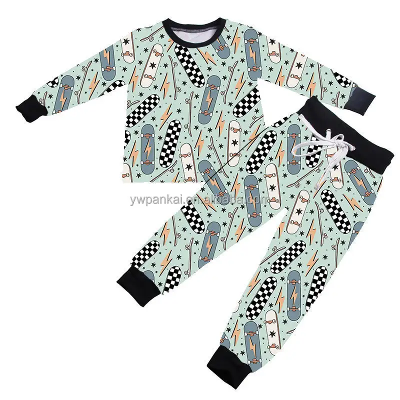 Factory Customized Baby's Clothing Soft Breathable Kids Bamboo Pajamas Baby Two Piece Pyjamas Set