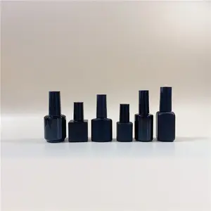 Mini garrafas de vidro com pincel, esmalte de cor preta, 3ml, 5ml, 8ml, 10ml, 15ml, 20ml