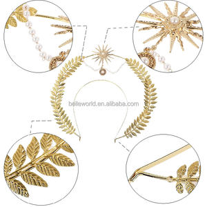 Belleworld personalizado Boho metal rhinestone diadema halo <span class=keywords><strong>diosa</strong></span> griega Lolita diadema piedra preciosa pendiente hermosa joyería para mujer - Product Image 3