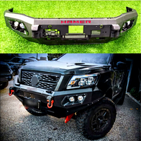 Barre de pare-chocs avant en acier pour Nissan Navara NP300 2021-2023 avec support de lumière LED Accessoires de voiture 4X4 Pare-chocs de voiture pour NP300