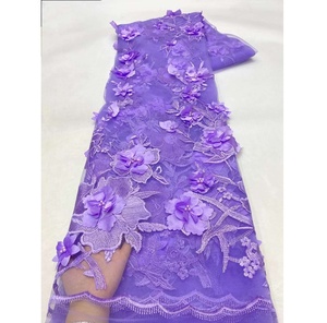 Perles Fleurs Français Haut Roman Conception Prix Raisonnable Suisse Dentelle Tissu Oem Bon Dernier Africain Guipure Pelucas Dentelle Avant - Product Image 4
