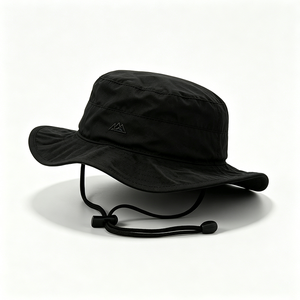 Chapeau Bob Unisexe à Large Bord avec Logo Personnalisé, Séchage Rapide, Toile Polyester, Coupe-Vent, Sangle Mentonnière, Protection UV, Idéal Randonnée - Product Image 4