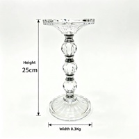 Ensemble de 3 porte-bougies en cristal transparent, chandelier en verre de luxe pour centre de table de mariage, banquet, événement, décoration de fête