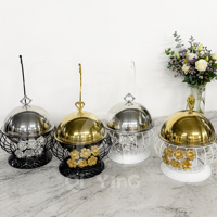 Ensemble de réchauds ronds de luxe 8L sur mesure en acier inoxydable pour banquets de luxe, hôtels, mariages et traiteurs