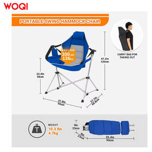 Silla Plegable para Camping Woqi, Color Azul, Marco de Aluminio, Tela Oxford, Silla de Playa y Jardín para Exteriores con Almohada, Estilo Mochila Compacta - Product Image 5
