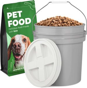 Conteneur de stockage d'aliments pour animaux de compagnie, capacité jusqu'à 25 lb, stockage hermétique des aliments avec couvercle à joint gamma, plastique de qualité alimentaire 90MIL sans BPA - Product Image 1
