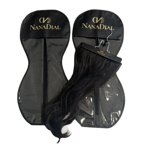 Perruque personnalisée de bonne qualité Pvc sac de rangement Extensions de cheveux sac d'emballage avec cintre - Product Image 1