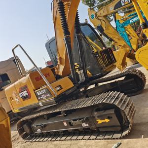 Excavadora pequeña Sany de 13 toneladas usada 135/135c/155Cpro Excavadora sobre orugas con motor central y componentes de bomba - Product Image 1