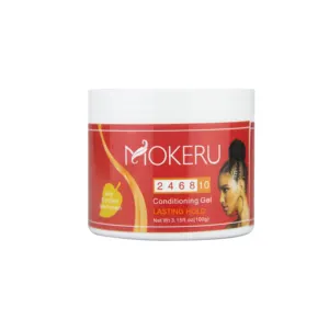 Gel condizionante Mokeru presa forte con proteine di seta fortificate lisce i bordi lucidi di lunga durata per capelli di cera per tutti i tipi di capelli
