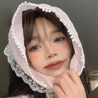 Bandanas de cheveux en dentelle pour femmes Foulard de mode Bandeau Triangle français Accessoires de cheveux pour femmes filles