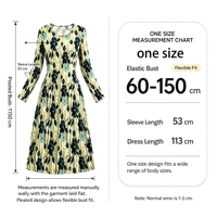 Robe plissée noire unie taille unique pour femme, robe midi à manches longues et col rond, robe décontractée en tissu doux pour usage quotidien, vente en gros