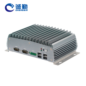 OEM 10th Gen I5-10210U I7-10710U gömülü endüstriyel PC 2 Lan 6 * COM DDR4 1 * DP 1 * HD LVDS X86 alüminyum fansız Mini PC - Product Image 2