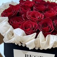 Bouquet de roses rouges en forme de nœud, proposition, confession, cadeau romantique de luxe léger, fleur de savon en gros