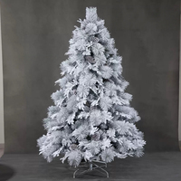 Sapins de Noël artificiels NINI 1,5 m, 1,8 m, 2,1 m avec support en plastique, assemblage facile, matériau floqué, sapin de Noël de luxe