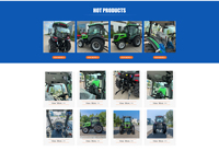 Traktor Pertanian 40HP dengan Part Opsional, Mesin Pertanian 4x4 RH1304 Mini Traktor untuk Pertanian Produktivitas Tinggi