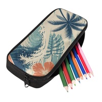 Ensemble de sac à dos scolaire imprimé surf hawaïen en gros avec sac à déjeuner et trousse à crayons, kit trois pièces en polyester