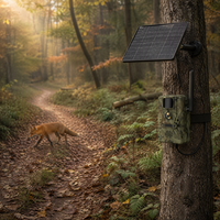 Caméra de surveillance de la faune 4G cellulaire, résistante à l'eau, avec suivi GPS, solaire, 4MP 2K, vision nocturne, intérieur/extérieur