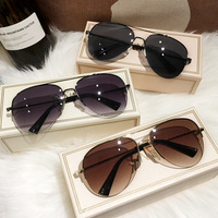Lunettes de soleil NYY vintage colorées à demi-cadre ovale en métal, protection UV400, monture rétro petite, unisexe, lunettes de mode, logo personnalisé