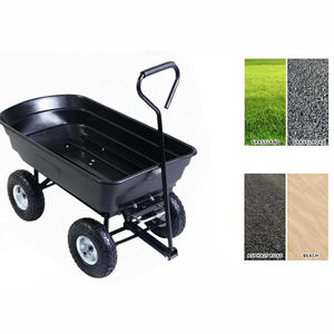 Côtés Heavy Duty <span class=keywords><strong>4</strong></span> Roues En Acier Utilitaire Extérieur Chariot Outil Chariot Cour Jardin Maille Chariot Wagon Pliant Wagon - Product Image 3