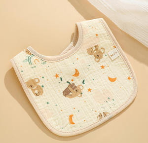 Chất lượng cao mềm hai lớp bông đa màu BIB ợ vải bé BIB tùy chỉnh - Product Image 4