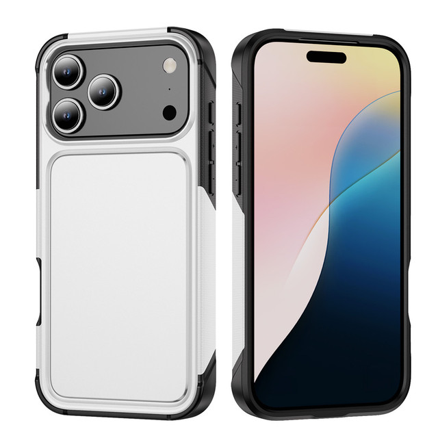2 in 1 PC TPU Hybrid Shockproof Mobile Phone Case Cover for iPhone 17 Pro Max Hard Cases for iPhone 17 Air 16 15 14 13 12 Plus