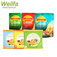 Samosas Empanada imprimés personnalisés poisson frit fruits de mer légumes tortillas emballage thermoscellé pâtisserie congelée rouleau de printemps sac alimentaire