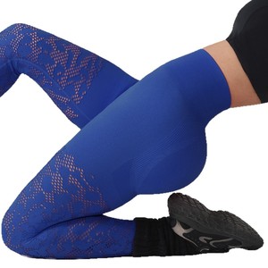 High Waist Nylon <b>Mesh</b> Panel Full Length Workout <b>Leggings</b> Tummy Control & Butt Lifting for Yoga & Running - Product Image 2