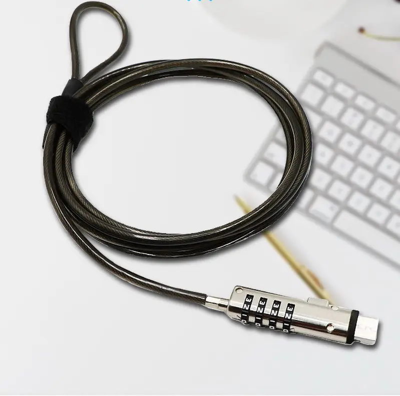 Новейший USB-тип, 4 цифры, металлический кодовый кабель, замок с защищенным номером для пользователей ноутбуков