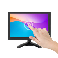 Monitor Táctil Compatible con Sistema Linux Ubuntu 24, Pantalla IPS de 10 Pulgadas, Resolución 1080P Full HD