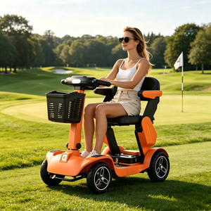 Scooter/<span class=keywords><strong>Ciclomotor</strong></span> Eléctrico Plegable <span class=keywords><strong>de</strong></span> Cuatro <span class=keywords><strong>Ruedas</strong></span> con Motor <span class=keywords><strong>de</strong></span> 500W para Todas las Edades, con Larga Duración, Funciones Inteligentes y Seguridad - Product Image 1