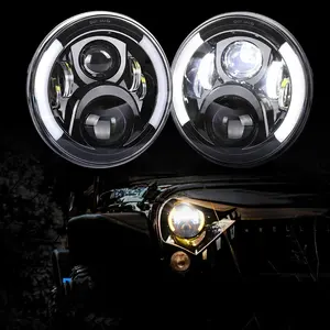 OVOVS Manufacturer Ultra Brightness Auto Car Headlamp 50W Driving Lights 7 Inch Led Headlight For Jeep Truck SUV